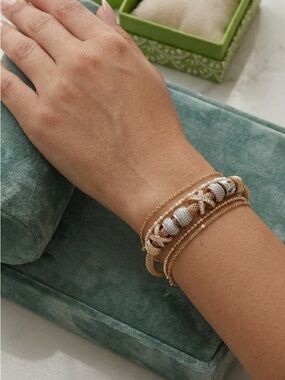 30. House of Harlow Brass stretchy bracelet